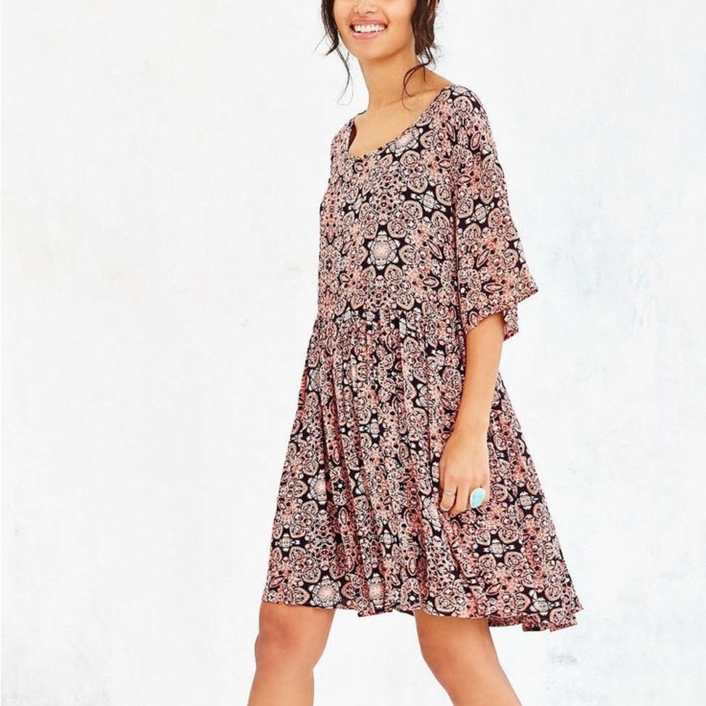 Ecote Printed Drippy Tee Dress